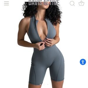 Davis active romper in steel